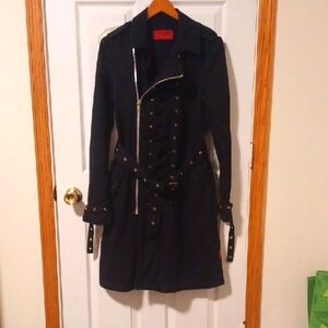 Vintage Tripp NYC Zip Up Trench Coat Size Large